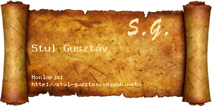 Stul Gusztáv névjegykártya